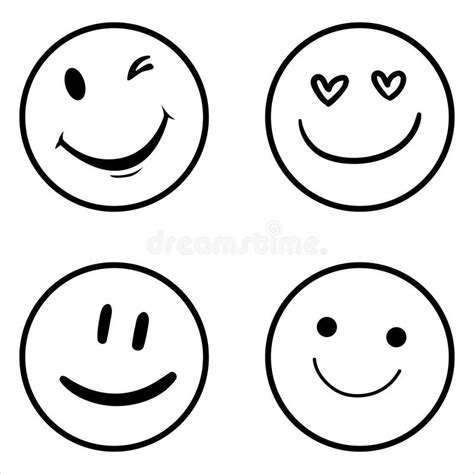 Collection of Emoji. Happy Face. Sad Face. Smiling Face Stock Vector ...