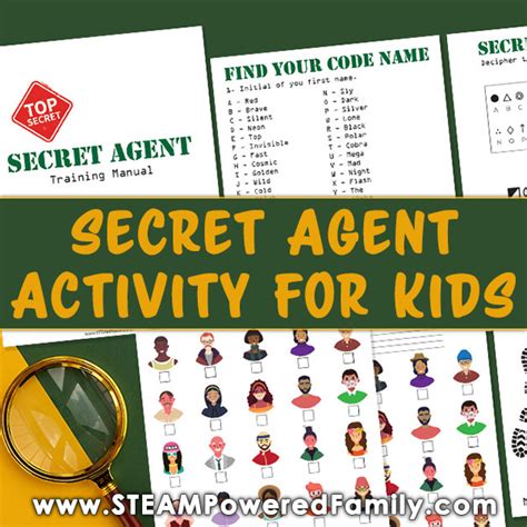 Secret Agent Investigation For Kids - Secret Agent Training Activity