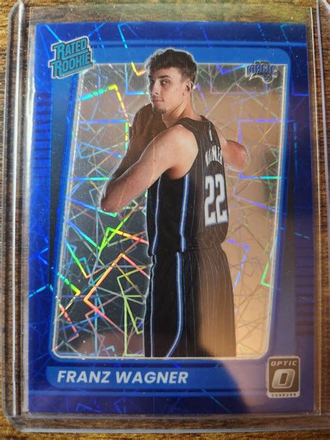 2021 22 Donruss Optic Franz Wagner Blue Velocity Prizm Rated Rookie