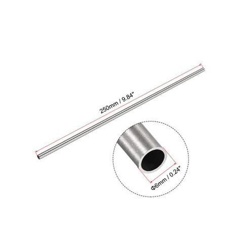 SOURCING MAP Tube Rond Acier inox 304 6mm OD 0 5mm Épaisseur 250mm