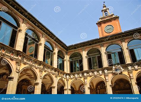 Ancient University Of Bologna Main Courtyard Stock Photo Image Of