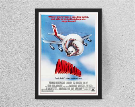 Airplane Movie Poster Vintage Home Decor Wall Art Framed/unframed ...