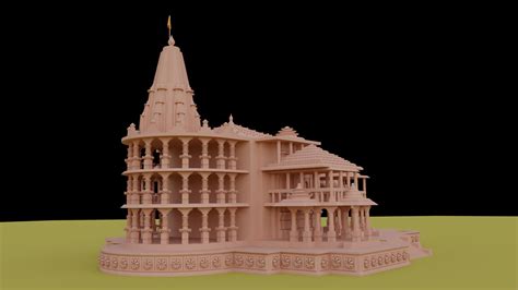 Shree ram mandir 3D model - TurboSquid 1624133