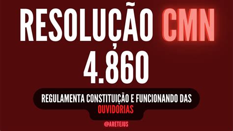 Resolução Cmn Nº 4 860 2020