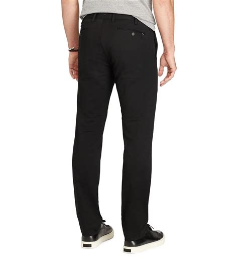 Pantalon chino droit stretch Polo Ralph Lauren en noir pour vêtements