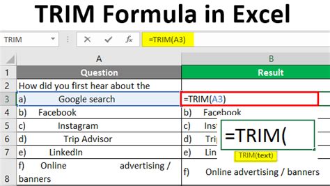 Trim Formula In Excel Using Trim Formula In Excel With Examples