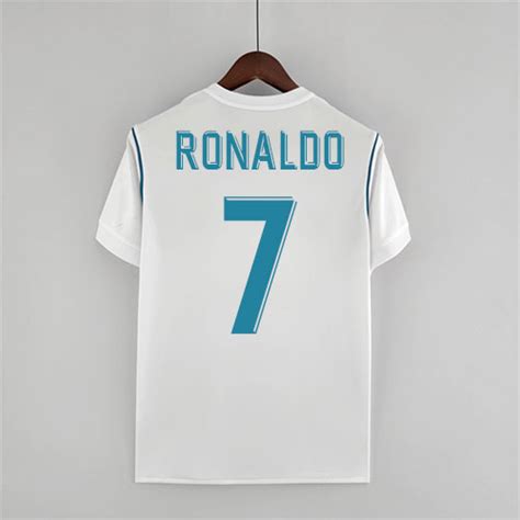 [Premium Quality] Real Madrid Home Ronaldo 2017 18 Retro Jersey ...