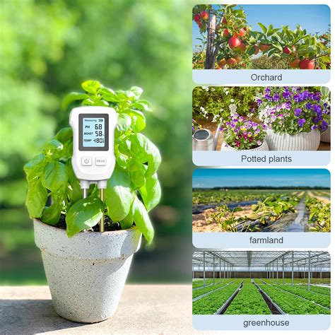 3 In 1 Soil PH Value Ambient Temperature And Humidity Test Meter