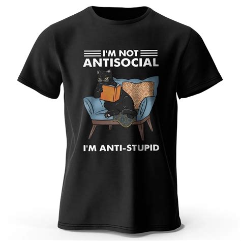 Camiseta Impressa Masculina Eu N O Sou Anti Social Camisetas Gr Ficas