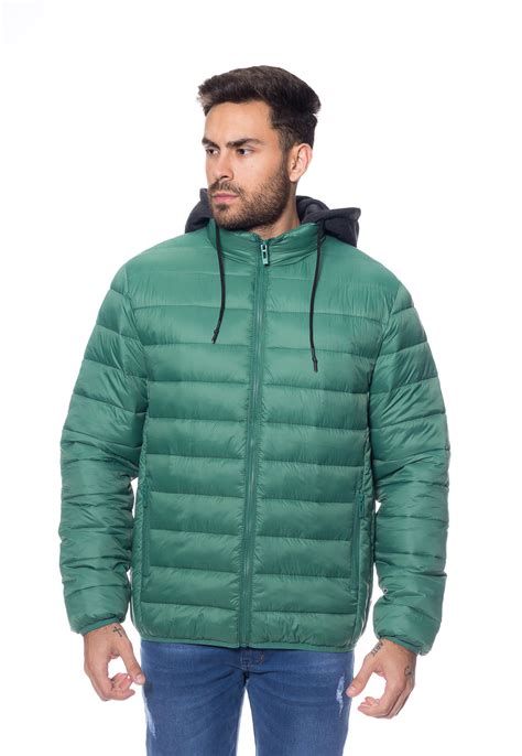 Jaqueta Masculina Puffer Capuz Remov Vel Crocker