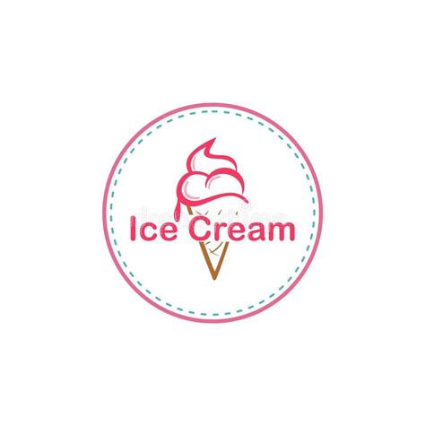 Logotipo Plano Simple Del Helado Del Diseño Ejemplo Moderno Del Vector