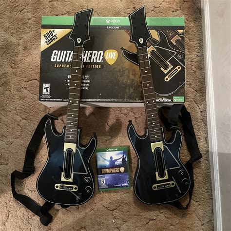 XBOX ONE Guitar Hero Live Party Edition 2 GUITARS Bundle Straps Game