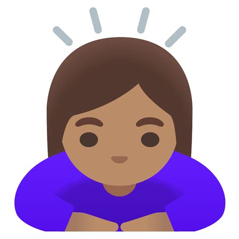 Woman Bowing Medium Skin Tone Emoji