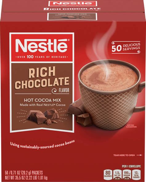 Amazon Nestle Hot Chocolate Packets Hot Cocoa Mix Rich Chocolate Flavor Made With Real