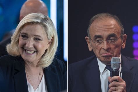 Sondage De La Présidentielle Marine Le Pen à 20 Eric Zemmour Dans Le Dur