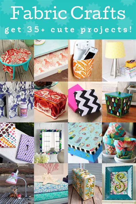 Fabric Crafts: 35+ No Sew Project Ideas | Fabric crafts, Leftover fabric crafts, Crafts