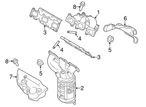 Ford Explorer Edge Mkx Exhaust Manifold Catalytic Converter