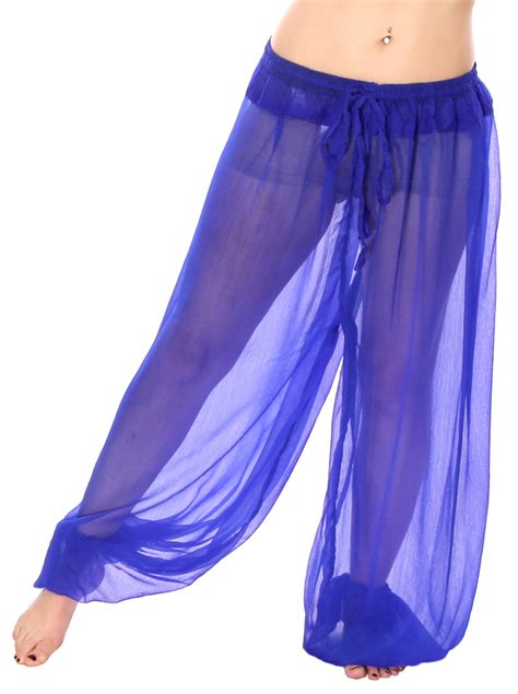 Royal Blue Chiffon Harem Pants At