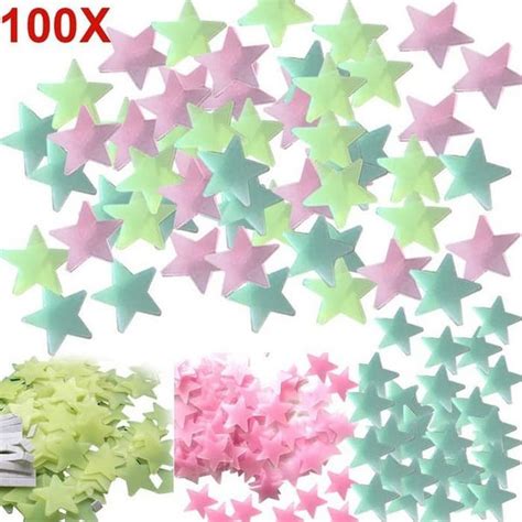 Jual Jual 100 Pcs Hiasan Dinding Star Wall Sticker Stiker Bintang Glow