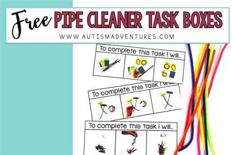 FREE Pony Bead Task Boxes Autism Adventures