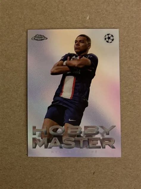 2022 23 TOPPS CHROME UEFA Soccer Hobby Master Kylian Mbappé Card H7