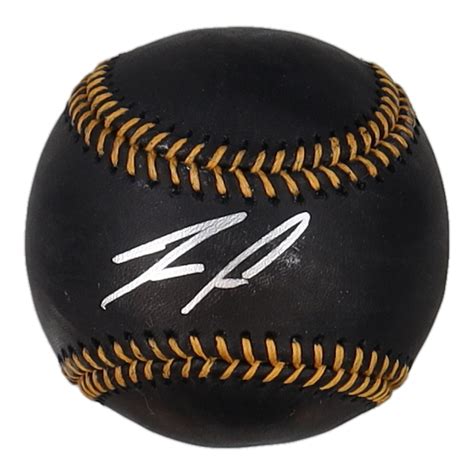 Ronald Acuna Jr Signed OML Black Leather Baseball Acuna Jr