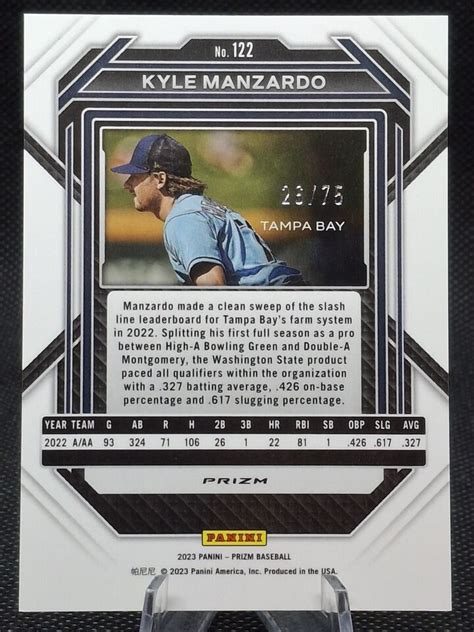 2023 Panini Prizm Kyle Manzardo 122 Green Scope Prizm 75 EBay