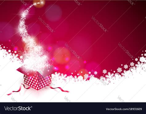 Christmas on shiny red background Royalty Free Vector Image