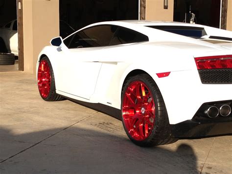 Lamborghini Gallardo With Hre P Sc In Brushed Red By Custom Wheels