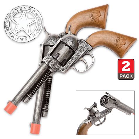 Parris Manufacturing Texas Ranger Double Holster Toy Cap Gun Set Survival