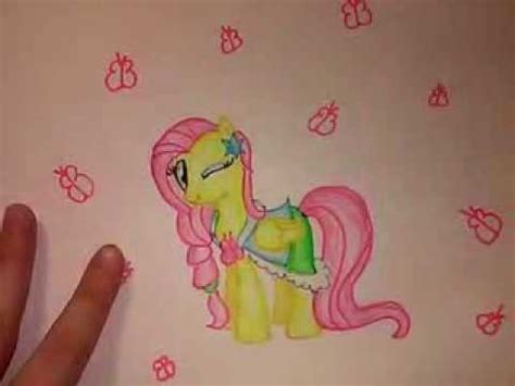 рисуем пони флатершай в платье - YouTube