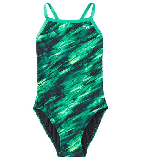 Speedo Girls Solid Endurance Flyback Training One Piece Swimsuit At