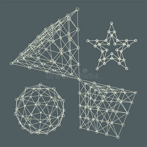 Strukturbakgrund För Molekyl 3D Planlägg Diagrammet Vektor