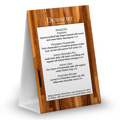 Table Tents for Restaurants - MustHaveMenus