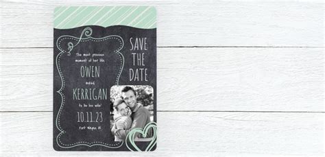 Save The Date Cards Chalkboard Sweetheart Truly Engaging