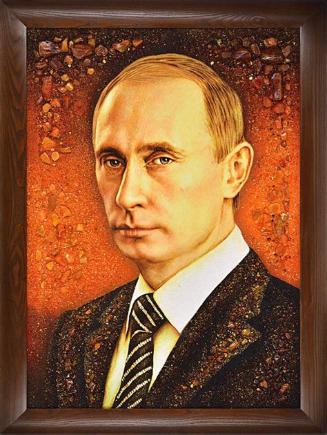 Картина из янтаря - Портрет В.В. Путина