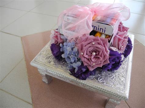 Dulang Hantaran Tema Biru Gubahan Hantaran Biru Melba Strosin