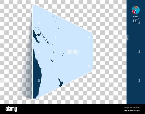 Mapa Y Bandera De Fiji Sobre Fondo Transparente Se Destac Fiyi En El