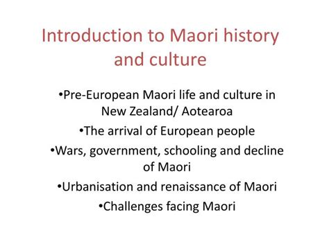 PPT - Introduction to Maori history and culture PowerPoint Presentation ...