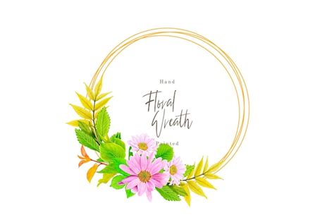 Premium Vector | Beautiful floral wreath arrangement design