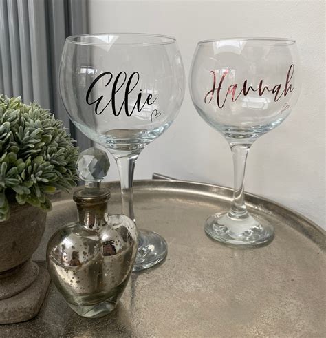 Personalised Gin Glass Etsy Uk