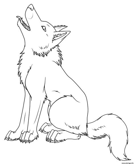 Coloriage Loup Arctique Enfant Dessin Loup Imprimer