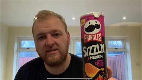 Pringles Sizzln Sweet Chilli Flavour Crisps Review YouTube