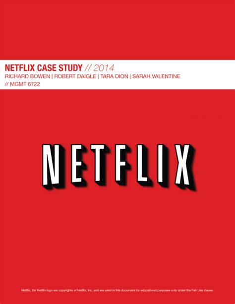 Netflix Case Study Pdf