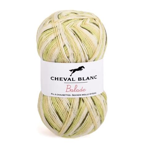 Laines Cheval Blanc BALADE JACQUART pelote de laine 100g Fabriquée en