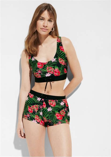 B P C Bikini Bustier Z Szortami Czarne W Kolorowe Wzory Oficjalne Archiwum