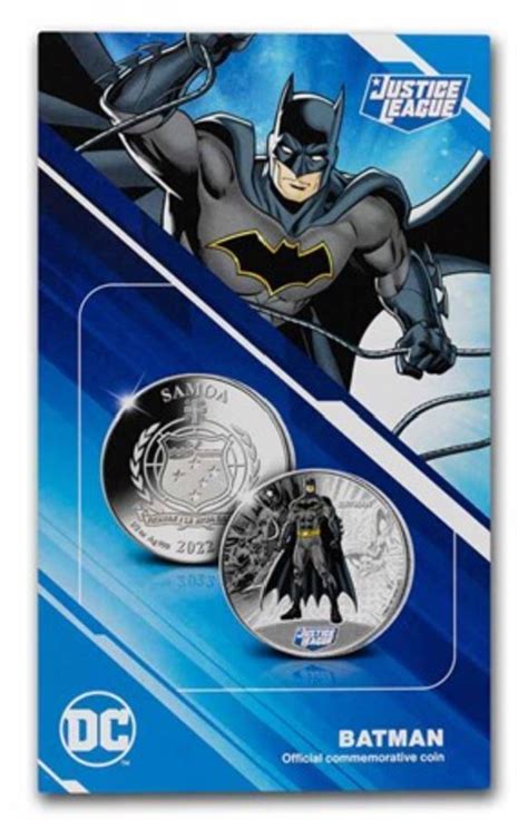 2022 Samoa Justice League Dc Comics Batman 1 2 Oz 999 Silver Coin