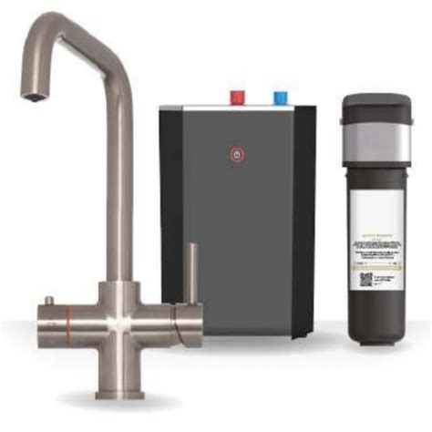 3 In 1 Boiling Hot Water Square Spout Kitchen Tap With Standard Tank Filter Chrome Get My Taps