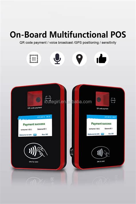 Contactless Bus Smart Card Validator With 3g 4g Gps Nfc Bt Qr Code Emv