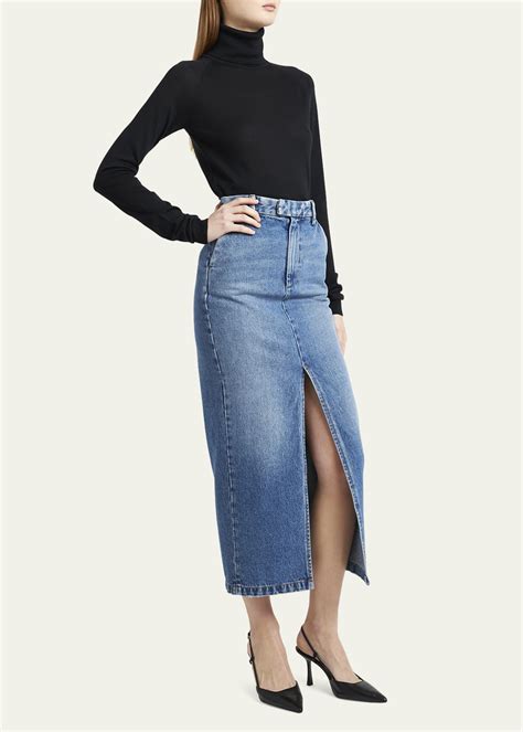 Armarium Lula Denim Midi Skirt Bergdorf Goodman